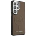 Калъф за Samsung Galaxy S26 Ultra - Leather с Initial Logo Debossed MagSafe - Karl Lagerfeld - Кафяв