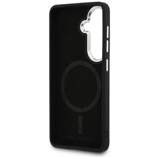 Калъф за Samsung Galaxy S26 Plus - Leather с Initial Logo Debossed MagSafe - Karl Lagerfeld - Черен