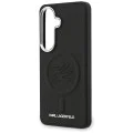 Калъф за Samsung Galaxy S26 Plus - Leather с Initial Logo Debossed MagSafe - Karl Lagerfeld - Черен