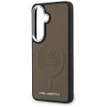 Калъф за Samsung Galaxy S26 Plus - Leather с Initial Logo Debossed MagSafe - Karl Lagerfeld - Кафяв