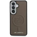 Калъф за Samsung Galaxy S26 Plus - Leather с Initial Logo Debossed MagSafe - Karl Lagerfeld - Кафяв