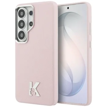 Калъф за Samsung Galaxy S26 Ultra - Wrapped Grained Leather с K Head Logo MagSafe - Karl Lagerfeld - Розов