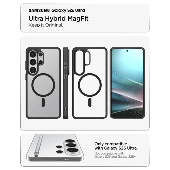Калъф за Samsung Galaxy S26 Ultra - Ultra Hybrid MagSafe - Spigen - Матово черен