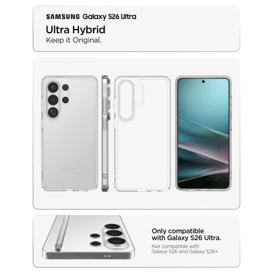 Калъф за Samsung Galaxy S26 Ultra - Ultra Hybrid - Spigen - Прозрачен