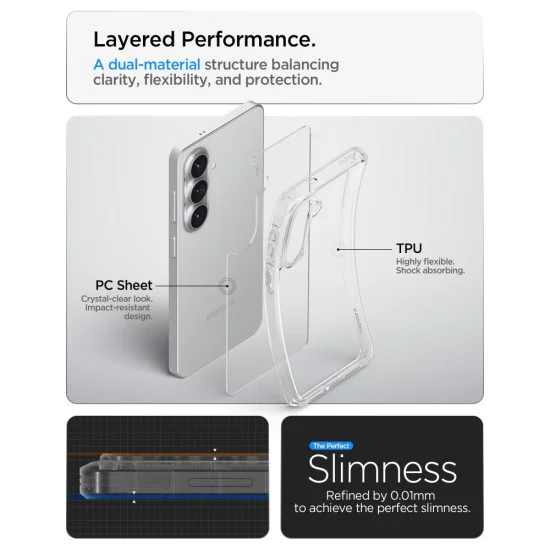 Калъф за Samsung Galaxy S26 - Ultra Hybrid - Spigen - Прозрачен