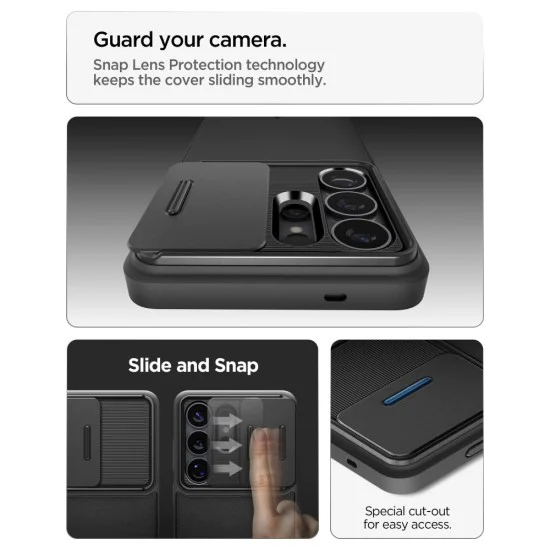 Калъф за Samsung Galaxy S26 Ultra - Optik Armor - Spigen - Черен