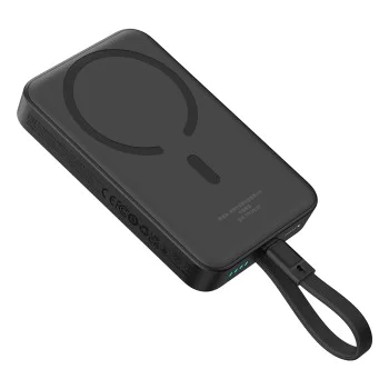 MagSafe External Battery Pack, USB-C, Lightning, 30W, 10000mAh - Baseus Magnetic Mini (P1002210B113-00) - Черен