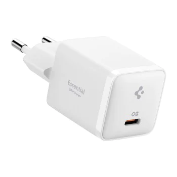 Зарядно устройство Spigen Essential EE301EU (ACH09492) - Type-C, 30W - Бяло