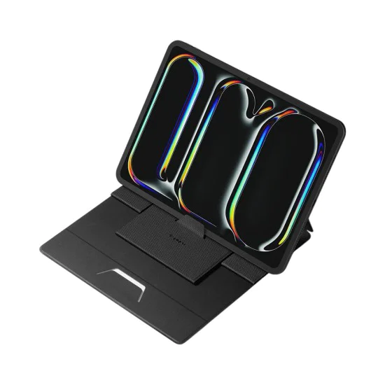 Стойка за лаптоп Spigen LD201-S8 (AMP11117) - сгъваема, до 16 - Черна