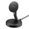 Безжично зарядно устройство Spigen Essential EF151MS (ACH10441) - MagSafe, 15W - Черно