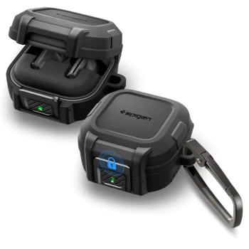 Калъф за Samsung Galaxy Buds 4 / Buds 4 Pro - Lock Fit - Spigen - Матово черен