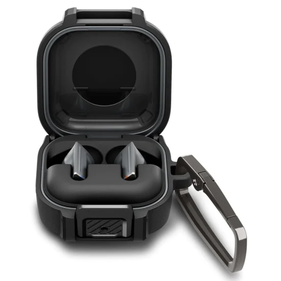 Калъф за Samsung Galaxy Buds 4 / Buds 4 Pro - Lock Fit - Spigen - Матово черен