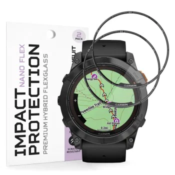 Протектор за Garmin Fenix 7X Pro Solar - Nano Flex (2 pack) - Techsuit - Черен