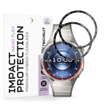 Протектор за Huawei Watch GT 6 Pro - Nano Flex (2 pack) - Techsuit - Черен