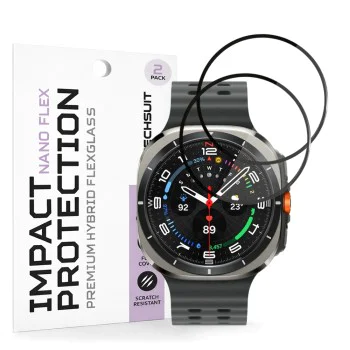 Протектор за Samsung Galaxy Watch Ultra 47mm - Nano Flex (2 pack) - Techsuit - Черен