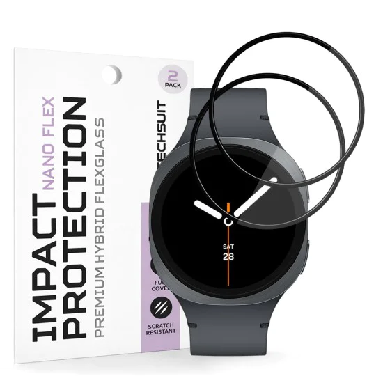 Протектор за Samsung Galaxy Watch8 40mm - Nano Flex (2 pack) - Techsuit - Черен