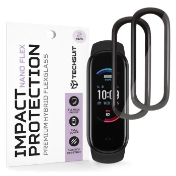 Протектор за Amazfit Band 5 - Nano Flex (2 pack) - Techsuit - Черен