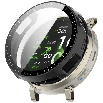Калъф с протектор за Amazfit Active 3 Premium - Defense360 Pro - Techsuit - Черен