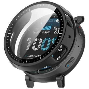 Калъф с протектор за Amazfit Active Max - Defense360 Pro - Techsuit - Черен