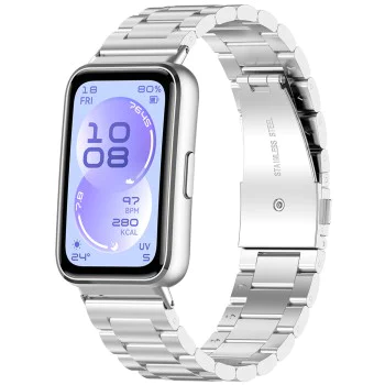 Каишка за Huawei Band 11 / Band 11 Pro - Watchband (W010) - Techsuit - Сребрист