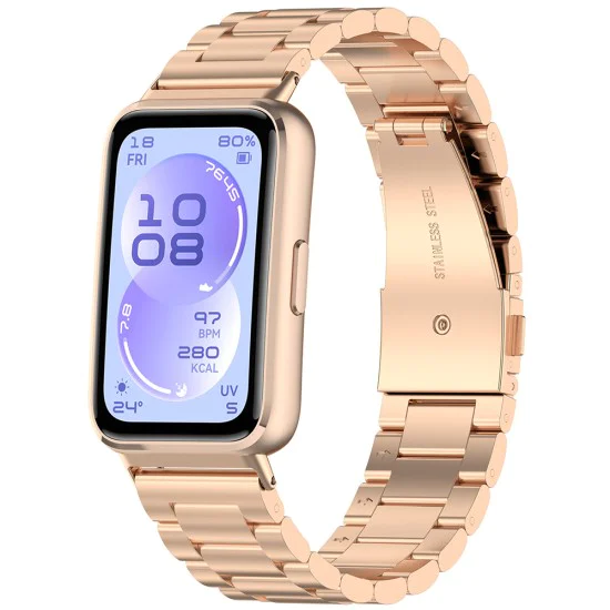 Каишка за Huawei Band 11 / Band 11 Pro - Watchband (W010) - Techsuit - Розов