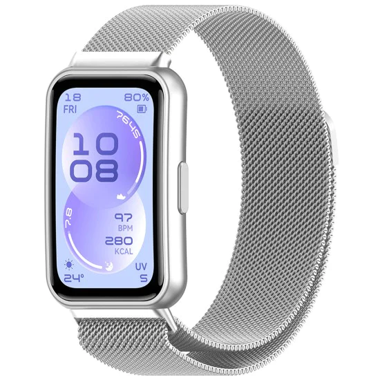 Каишка за Huawei Band 11 / Band 11 Pro - Watchband (W009) - Techsuit - Сребрист