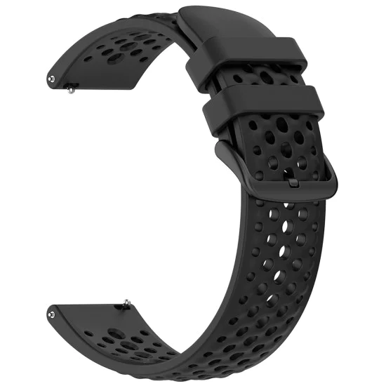 Каишка 22mm за Amazfit Active Max/Galaxy Watch 46mm/Watch 3/Gear S3/GTR 2 - (W083) - Techsuit - Черен