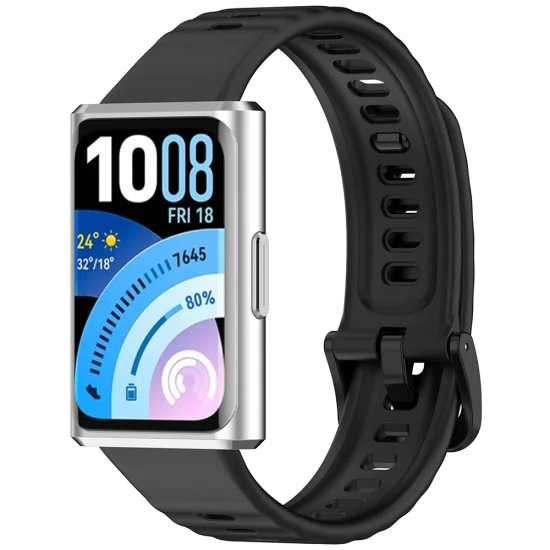 Каишка за Huawei Band 11 / Band 11 Pro - Watchband (W082) - Techsuit - Черен