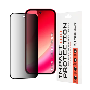 Протектор за Google Pixel 10a - 111D Privacy Full Glue - Techsuit - Черен