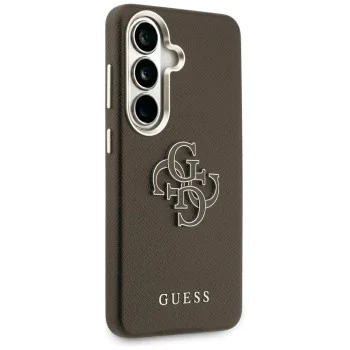 Калъф за Samsung Galaxy S26 - Grained Big 4G Metal Logo - Guess - Кафяв