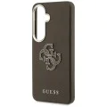 Калъф за Samsung Galaxy S26 - Grained Big 4G Metal Logo - Guess - Кафяв