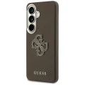 Калъф за Samsung Galaxy S26 - Grained Big 4G Metal Logo - Guess - Кафяв