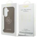 Калъф за Samsung Galaxy S26 Plus - Grained Big 4G Metal Logo - Guess - Кафяв