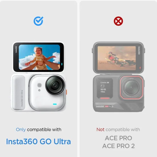 Протектор за Insta360 Go Ultra - Glas.tR Slim, Back Screen (2 pack) - Spigen - Прозрачен