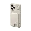 Магнитен портфейл Spigen Classic LS Mag Fit (AFA10949) - MagSafe, ретро дизайн - Сив (Stone)