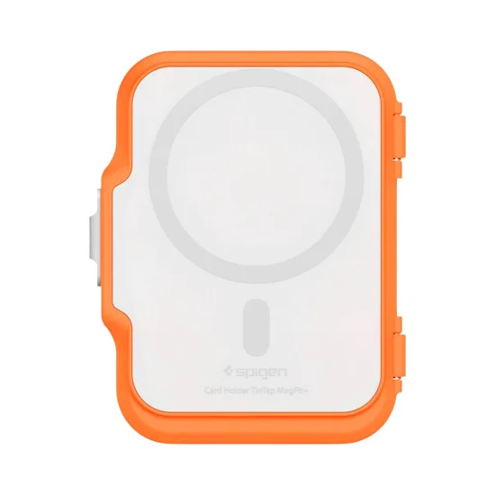 Магнитен портфейл Spigen TinTap MagFit+ (AFA11380) - MagSafe, минималистичен дизайн - Оранжев