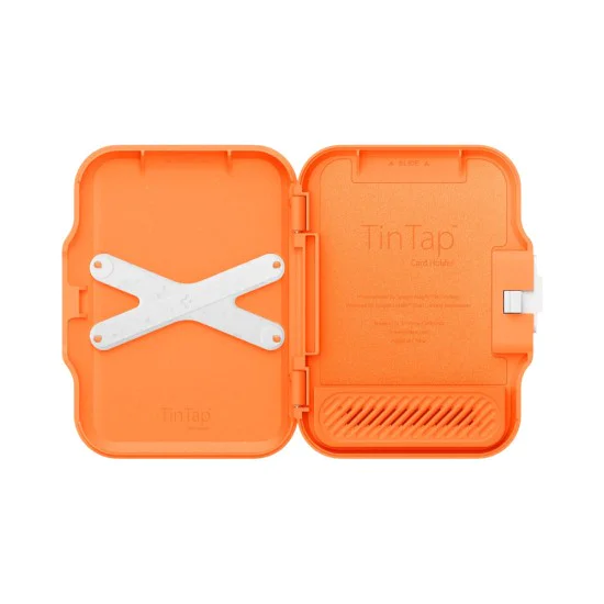 Магнитен портфейл Spigen TinTap MagFit+ (AFA11380) - MagSafe, минималистичен дизайн - Оранжев
