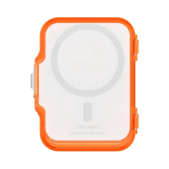 Магнитен портфейл Spigen TinTap MagFit+ (AFA11381) - MagSafe, минималистичен дизайн - Оранжев