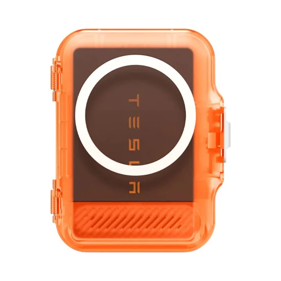 Магнитен портфейл Spigen TinTap MagFit+ (AFA11381) - MagSafe, минималистичен дизайн - Оранжев