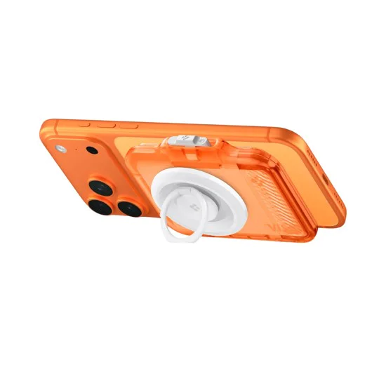 Магнитен портфейл Spigen TinTap MagFit+ (AFA11381) - MagSafe, минималистичен дизайн - Оранжев