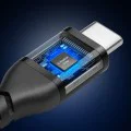 Кабел за данни Spigen Essential EB10010CCA (ACA11103) - Type-C към Type-C, Nylon, 100W, 1м - Черен