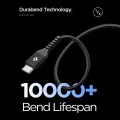 Кабел за данни Spigen Essential EB10010CCA (ACA11103) - Type-C към Type-C, Nylon, 100W, 1м - Черен