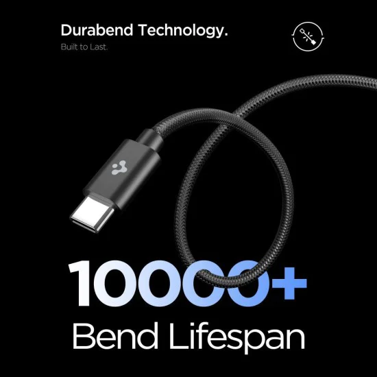 Зарядно устройство Spigen Essential EE451EU (ACH09474) - USB-C с Type-C кабел, 45W - Черно