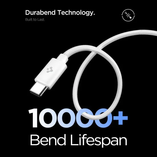 Зарядно устройство Spigen Essential EE451EU (ACH09473) - USB-C с Type-C кабел, GaN, 45W - Бяло