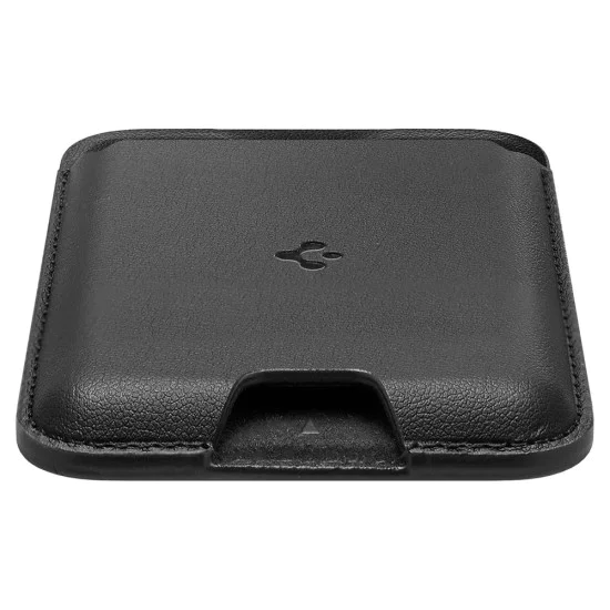Магнитен портфейл за карти Spigen Valentinus Wallet MagFit - за 5 карти, PU кожа - Черен