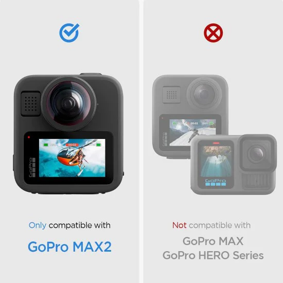 Протектор за GoPro MAX 2 - Glas.tR Slim, Back Screen (2 pack) - Spigen - Прозрачен