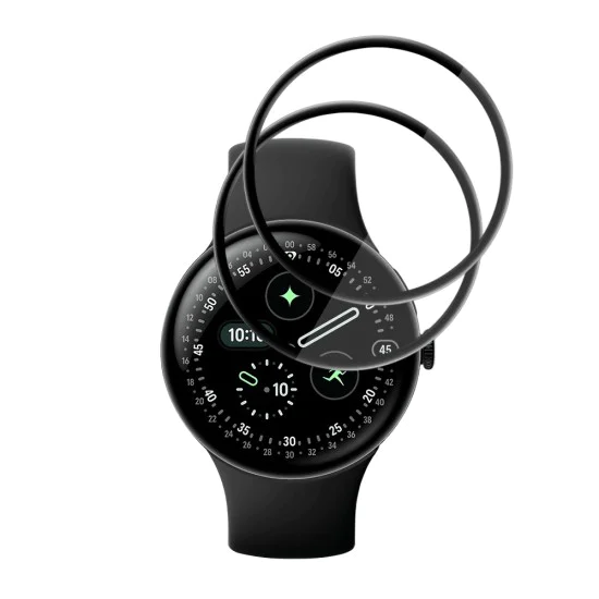 Протектор за Google Pixel Watch 4 45mm - Nano Flex (2 pack) - Techsuit - Черен