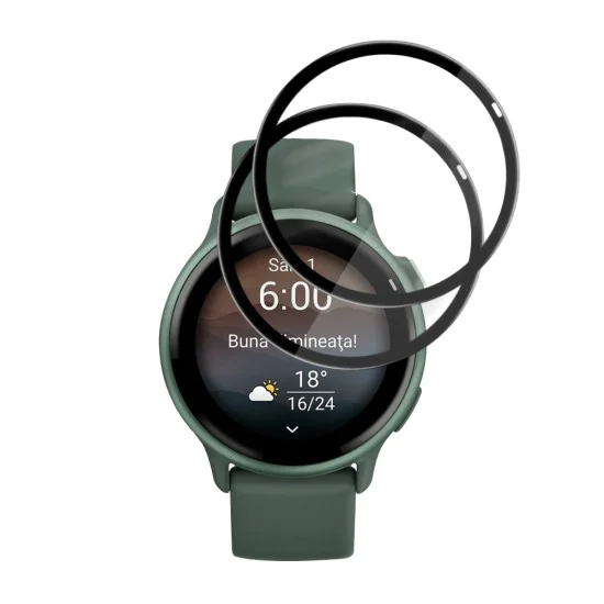Протектор за Garmin vivoactive 6 - Nano Flex (2 pack) - Techsuit - Черен
