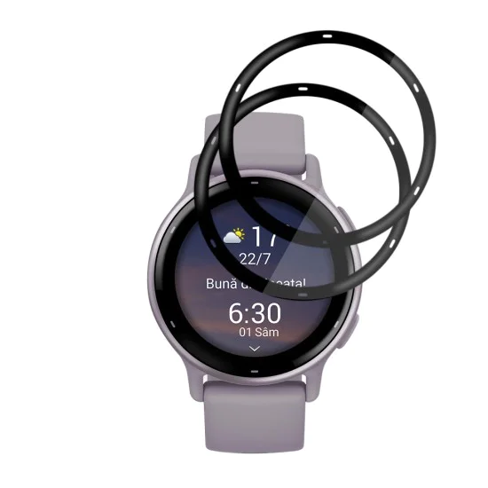 Протектор за Garmin vivoactive 5 - Nano Flex (2 pack) - Techsuit - Черен