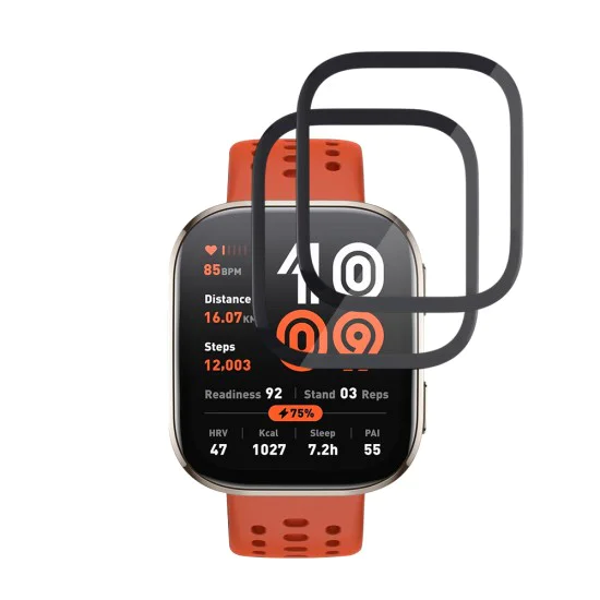 Протектор за Amazfit Bip 6 - Nano Flex (2 pack) - Techsuit - Черен